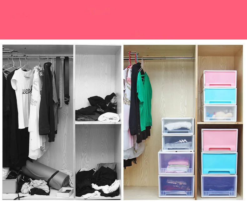 1 шт. Новый утолщенный Однослойный пластиковый ящик для хранения органайзер