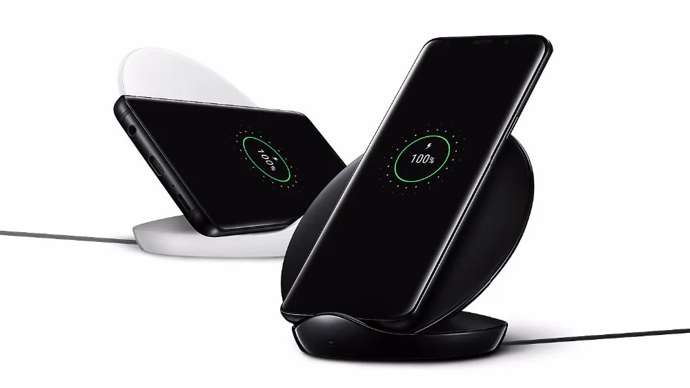 Samsung S10 Беспроводное зарядное устройство для Galaxy S9 S8 Plus S7 edge Note 10+ 9/iPhone 8 Plus X, 10 Вт Qi Быстрая зарядка подставка EP-N5100