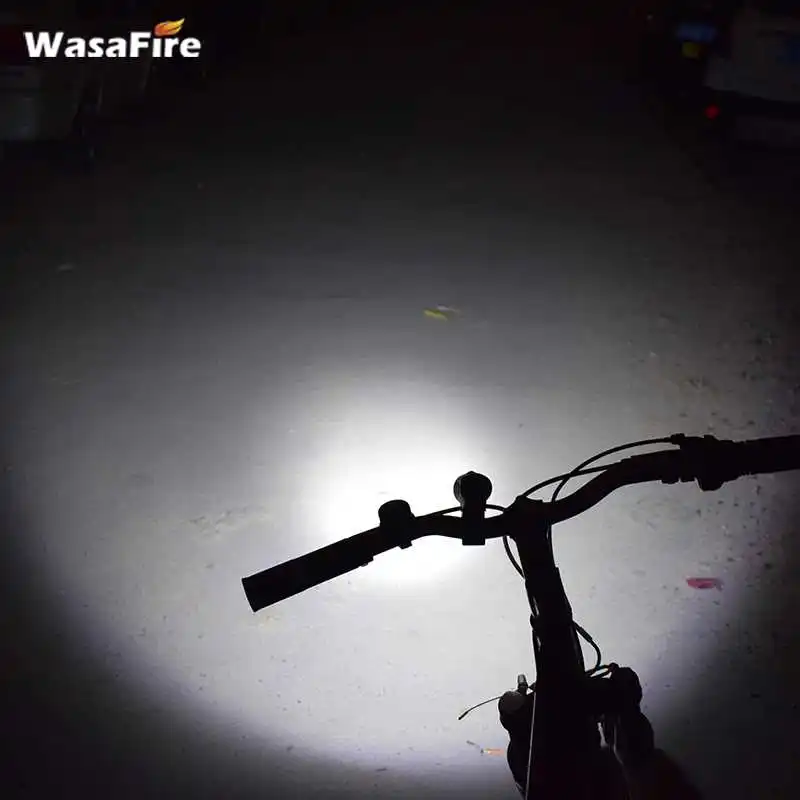 WasaFire Новый 2 * T6 светодиодный фонарь для велосипеда передний свет USB