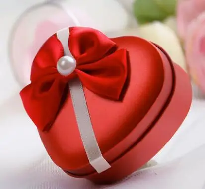 red as picture 10 шт., коробка для свадебного мероприятия, милая жестяная коробка для печенья с жемчугом, аксессуары в форме сердца, чехол для конфет, цветные мини-коробки для хранения/ювелирных изделий - Цвет: red as picture