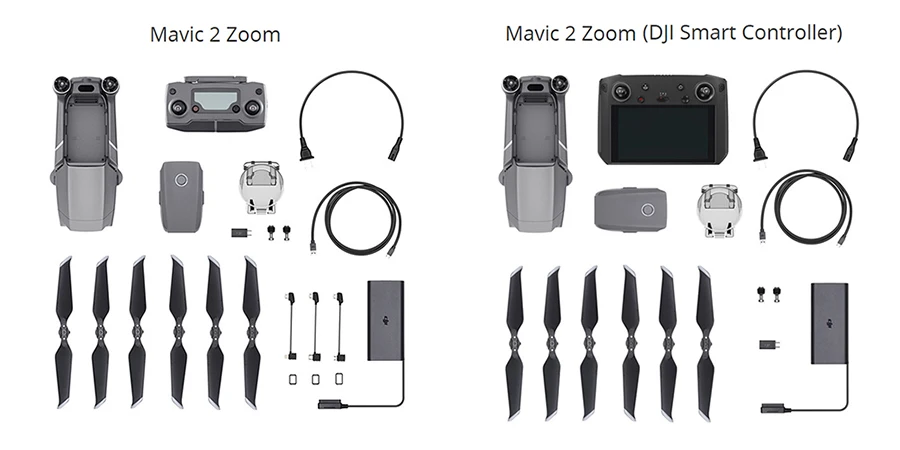 DJI Mavic 2 Zoom(умный контроллер DJI) 2x оптический зум 1/2. " cmos-сенсор 48MP Супер Разрешение фото Ультра-яркий экран
