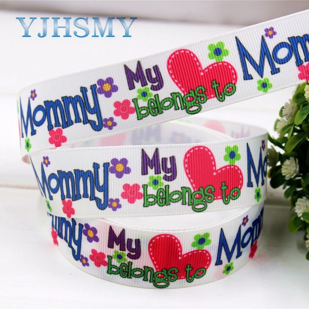 YJHSMY H-17420-1432 10 ярдов 25 мм мультяшная лента термопечать grosgrain Свадебные аксессуары