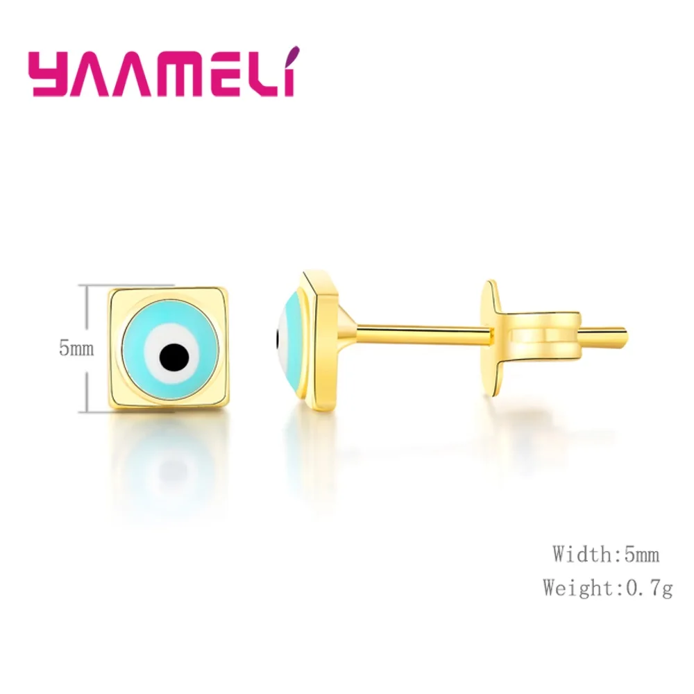 Женские серьги гвоздики из серебра 925 пробы несколько цветов|Серьги-гвоздики| |