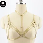Сексуальное нижнее белье, нижнее белье в готическом стиле, фетиш, портупея для косплея, бюстгальтер, одежда в стиле Харадзюку, портупея для тела, открытый бюстгальтер, бандаж, клетка