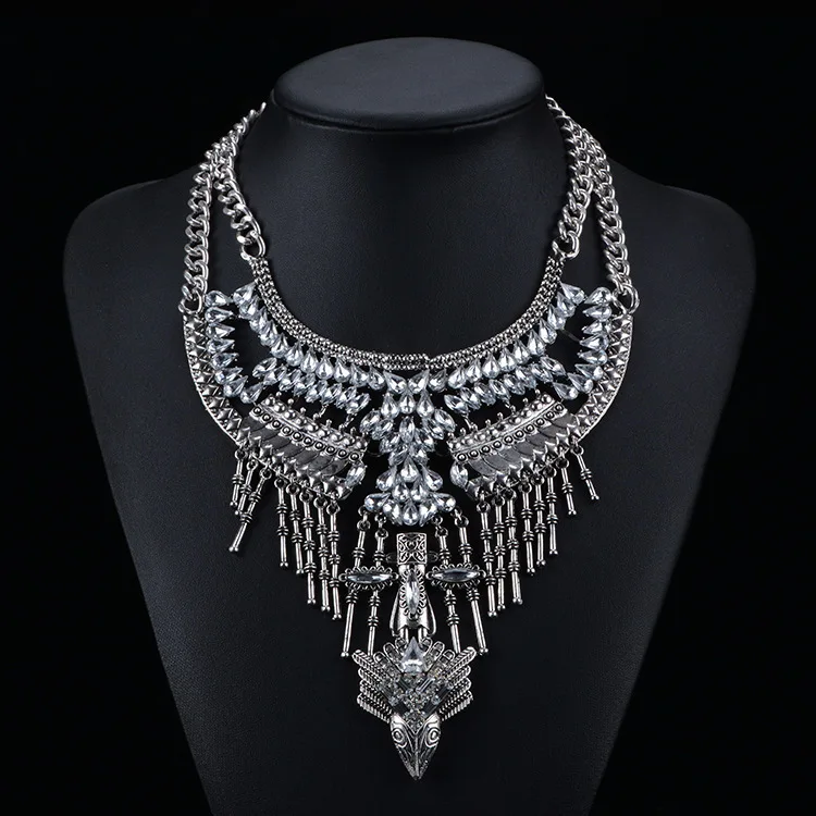 PPG& PGG Роскошные модные ювелирные изделия для женщин Bijoux Винтаж кисточкой Воротник Колье себе Макси ожерелье