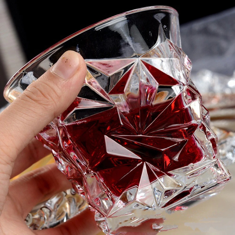 2 шт./компл. квадратная Хрустальная стеклянная чашка для виски домашнего бара