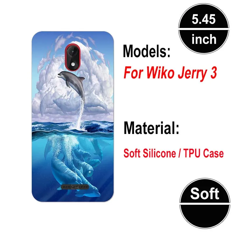 A02 Мягкий силиконовый чехол для Wiko Jerry 3 Jerry3 5,4", Чехол s для Wiko Jerry 3, мягкий чехол с рисунком - Цвет: A02