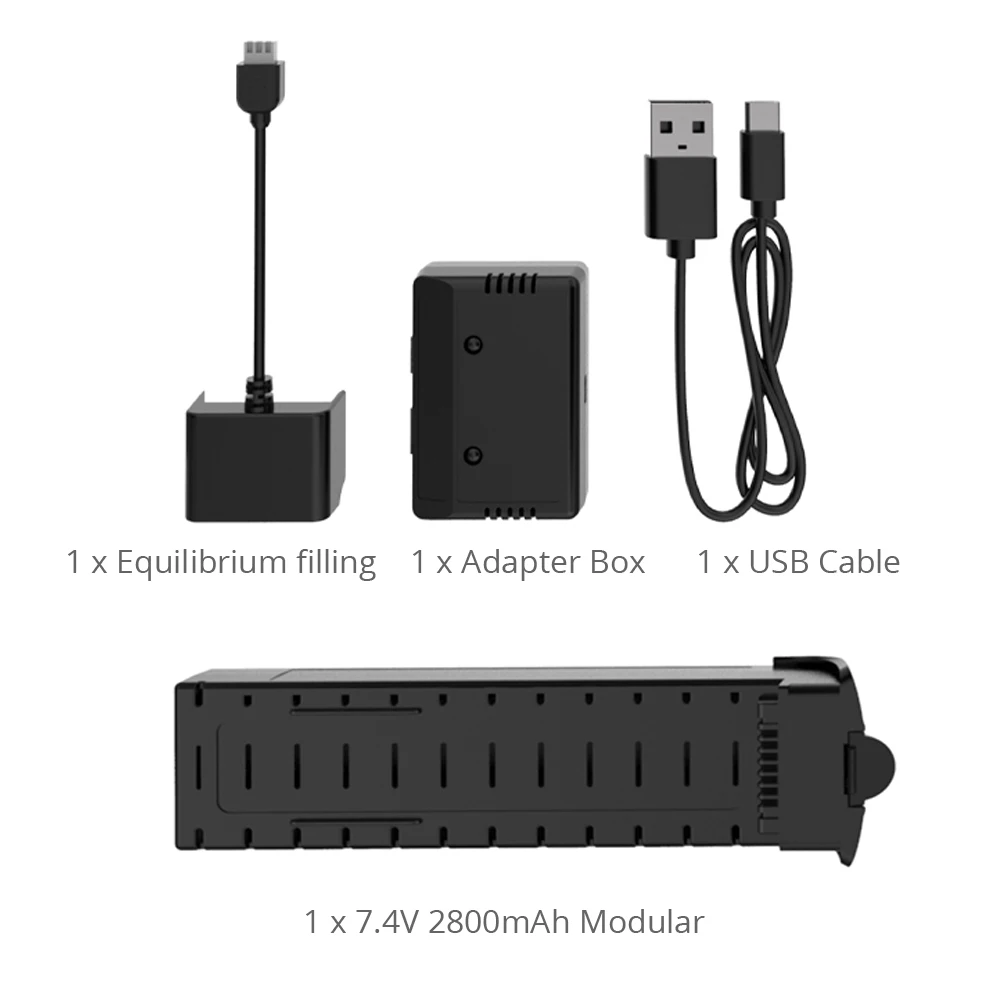 [EU, USA, CA] Holy Stone, 1 шт., 2800 мА/ч, 7,4 В, модульный, перезаряжаемый, 1 USB кабель, 1 адаптер, 1 блок, 1 наполнение, для HS700
