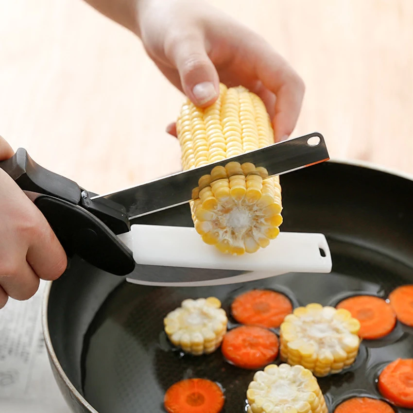 2 в 1 Кухня режущая доска для резки овощей Slicer Смарт Ножи сыр Еда мясо нарезать