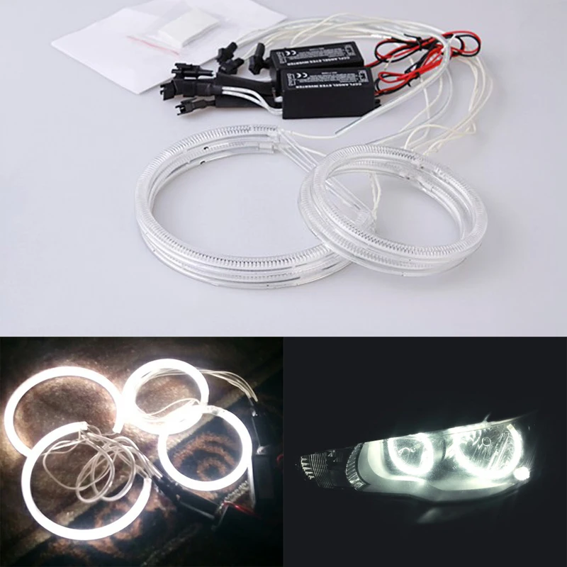 Супер яркий комплект для MITSUBISHI LANCER 08-10 Non Projector CCFL Angel Eyes с 4 кольцами и инвертором