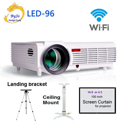 Poner Saund светодиодный 96 wifi светодиодный проектор 3D android wifi hd BT96 proyector 1080p HDMI видео мультиэкранный кинотеатр Система домашнего кинотеатра