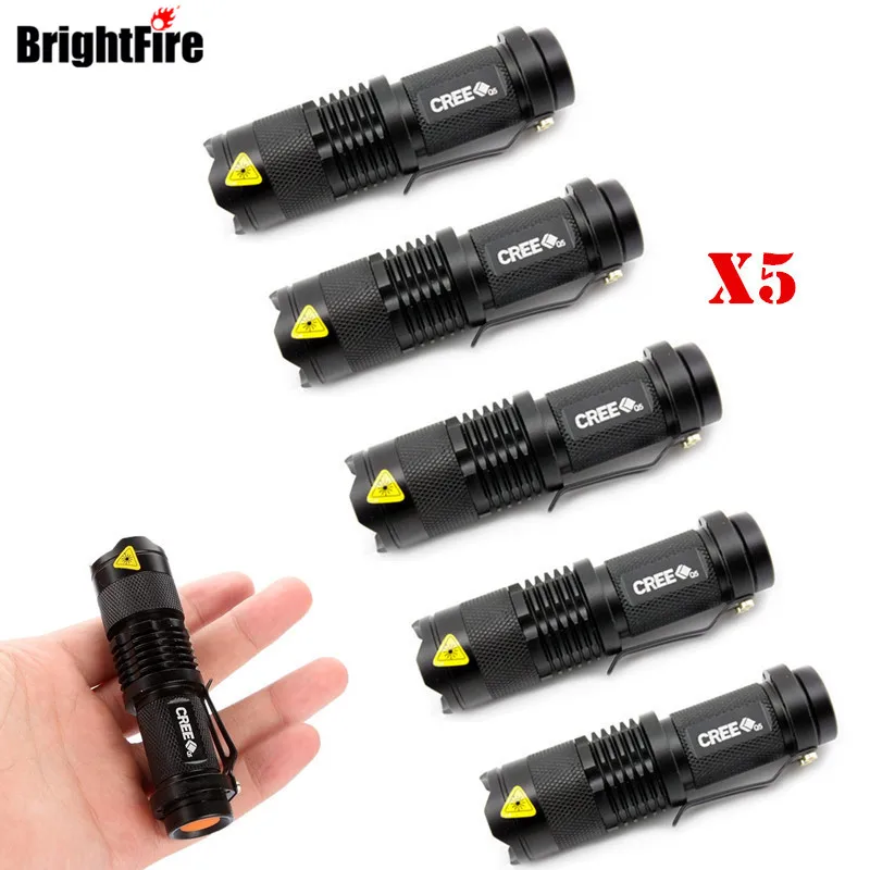 Оптовая продажа 5 шт мини 3 режима Водонепроницаемый светодиодный фонарик