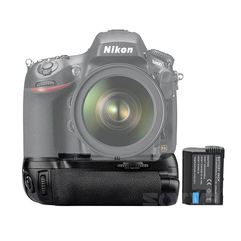 Аккумуляторная ручка Meike MKD800 MK-D800 для Nikon D800 D810 D800E в качестве MB-D12 + аккумулятор 1 *