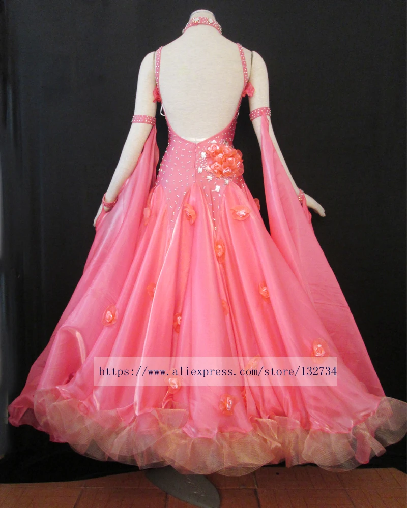 

Ballroom Waltz Tango Ballroom Dance Dress, Smooth Ballroom Dress,Standard Ballroom Dress Girls B-0082