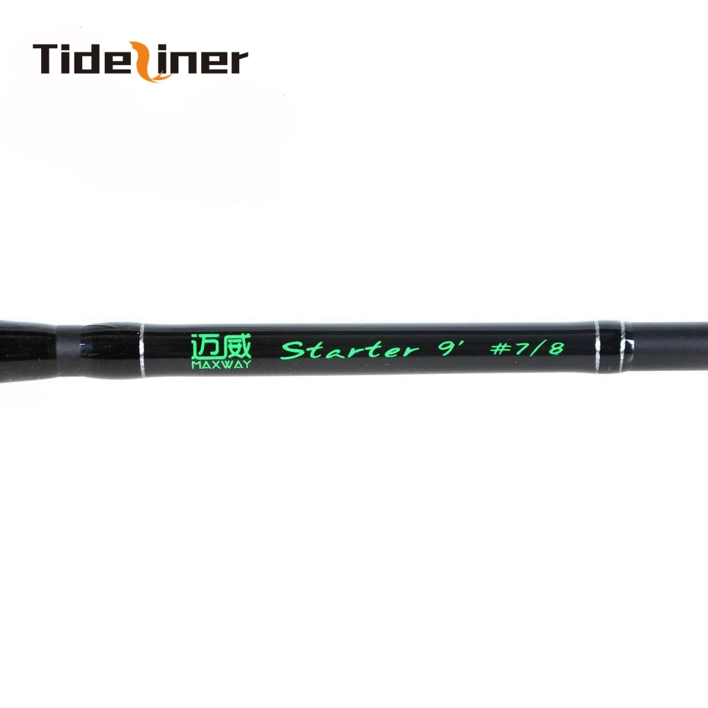 Tideliner 9FT 7/8 удочка для ловли нахлыстом высокоуглеродистая рыболовная 4 секции 2 7 м