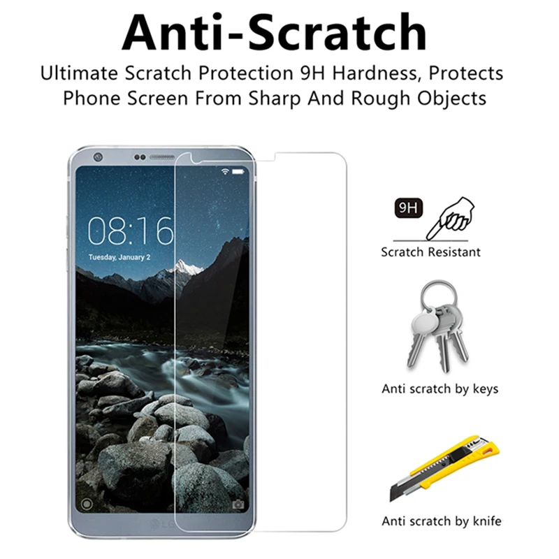 Твердое защитное стекло 9H для LG G5 SE G7 ThinQ X Cam закаленное Fit G6 Plus Style X5 One | Мобильные