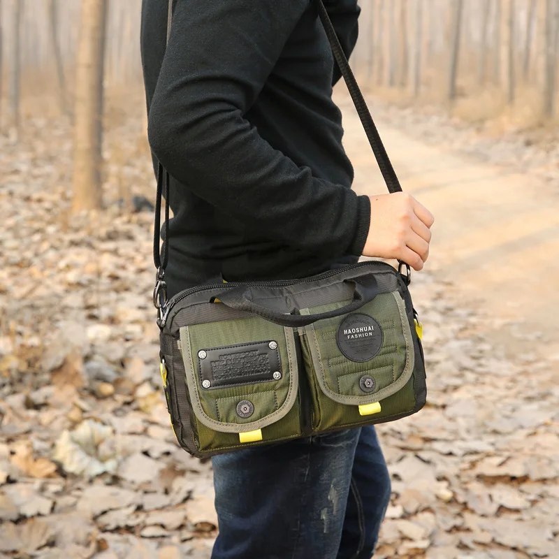 Нейлоновая сумка через плечо Молодежная однотонная сумка-мессенджер из прочной