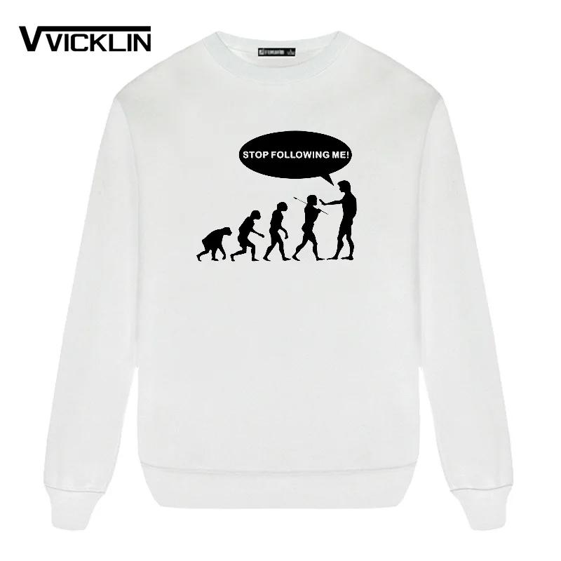 Забавные флисовые толстовки с надписью STOP следуй ME Evoloution Cavemen Мужская модная