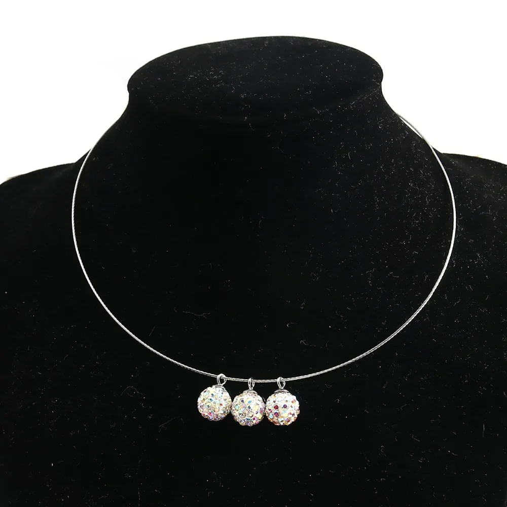 DoreenBeads 304 Stainless Steel Necklace Silver Tone Wine Red Round 40cm(15 6/8") long, 1 Piece