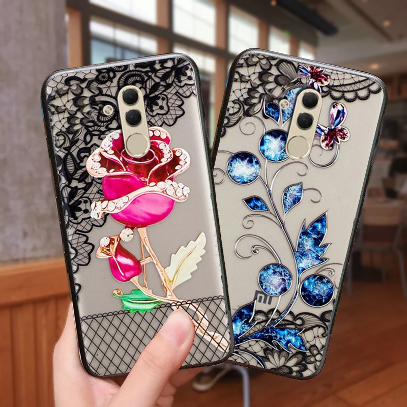 YueTuo, чехол, чехол, для huawei mate 20 Lite mate 20 20 lite, роскошный красивый 3d на жестком ПК, чехол для мобильного телефона с цветами, чехол s
