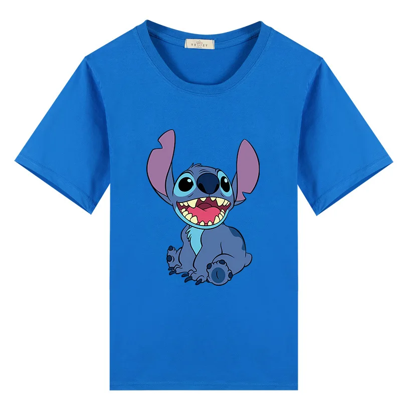 Lilo& Stitch/Новое поступление, Детская футболка для детей от 3 до 12 лет, 11 цветов Повседневная хлопковая Футболка с рисунком для мальчиков и девочек