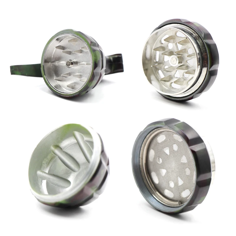 

New creative camouflage color cigarette grinder, fashionable and convenient cigarette grinder, metal cigarette grinder, free del