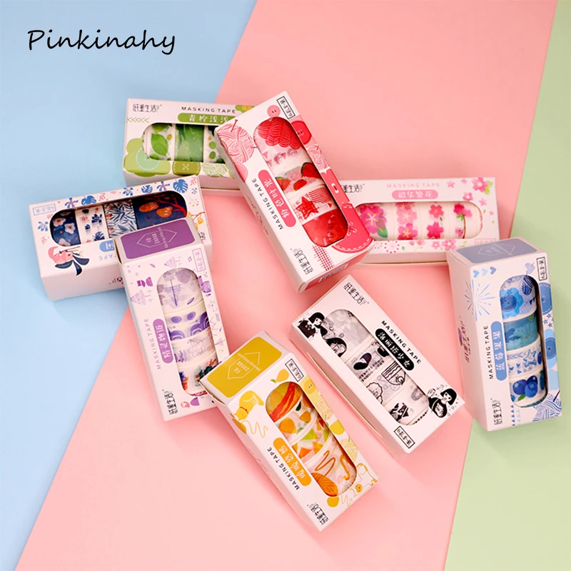 6 рулонов японская декоративная бумага фрукты цветочный цветок вишни