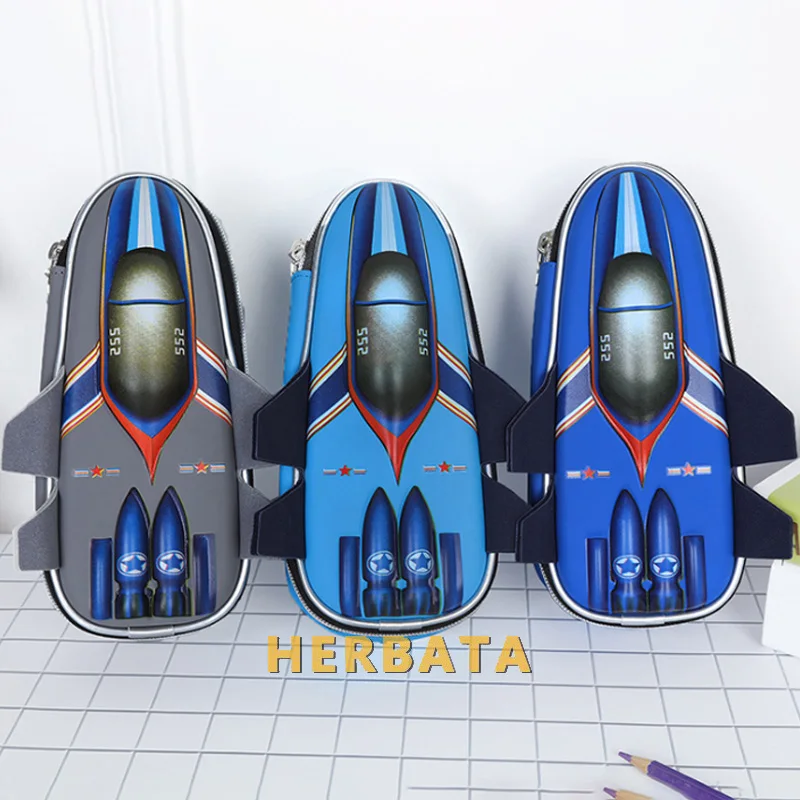 Чехол для карандашей с самолетом школьная сумка ручек и большой классный пенал