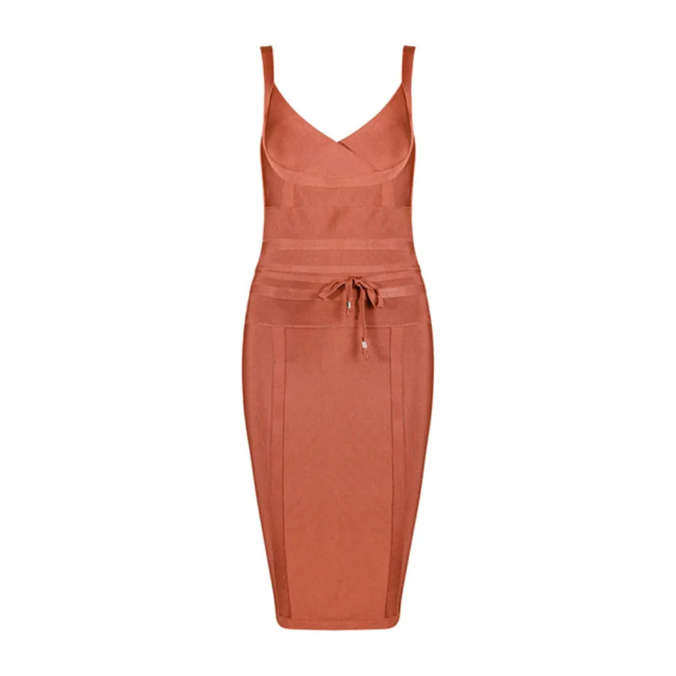 Dressbird Для женщин летние Бандажное облегающее для вечеринки платье Vestidos сексуальная V образным вырезом Спагетти ремень цвета — красный, синий, Черный знаменитости Клубное платье