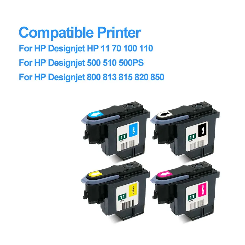 Для hp 11 печатающая головка C4810A C4811A C4812A C4813A Печатающая головка для hp 11 70 100 110 111 120 500 510 500PS 800 815 820 850 принтер