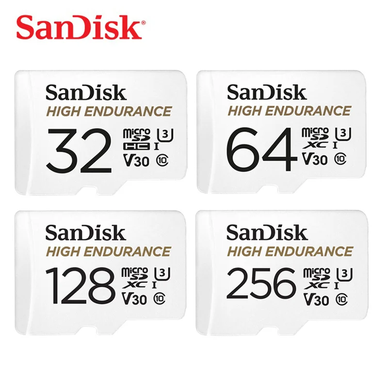 SanDisk карта micro SD с высокой выносливостью 32 Гб 64 памяти MicroSD 128 ГБ 256 класс 10 U3 V30 Micro