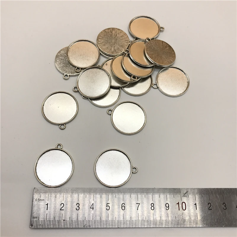 Alloy color 10 шт., 10 мм, 12 мм, 14 мм, 16 мм, 20 мм, 25 мм, стеклянный кабошон, медный материал, камея, Установка основания, сделай сам, подвеска, браслет, аксессуар - Цвет: Alloy color