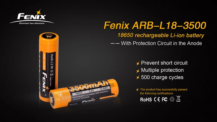 Литий ионная аккумуляторная батарея с печатной платой новая модель FENIX ARB L18 3500
