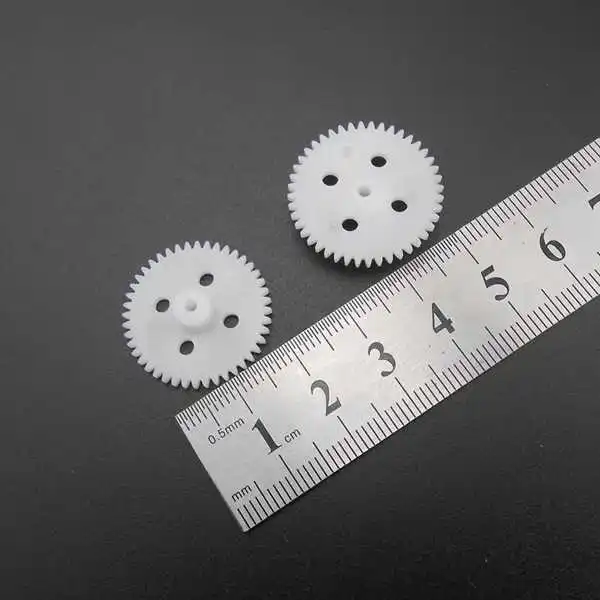 20 шт./лот 0,5 M 44 T 2A пластиковое зубчатое колесо 0,5 Модуль T = 44 Диафрагма: 2 мм 1,95 мм плотно прилегающий 44 зубья 6 мм X 23 мм Шестерня s* FD861