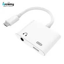 Ascromy type-C сплиттер адаптер 3,5 мм USB C конвертер для новых Apple iPad Pro 11 12,9 дюймов iPadpro AUX аудио адаптер