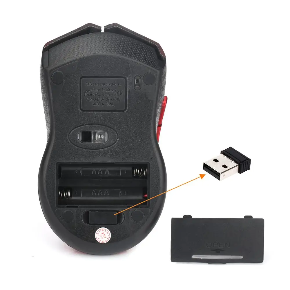 Беспроводная Игровая USB-мышь 2400 DPI 3 кнопки USB | Компьютеры и офис