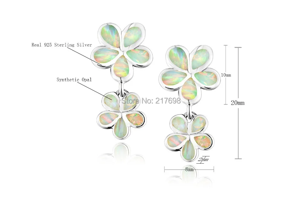 Женские серьги в форме капель DORMITH из стерлингового серебра 925 пробы с белым и