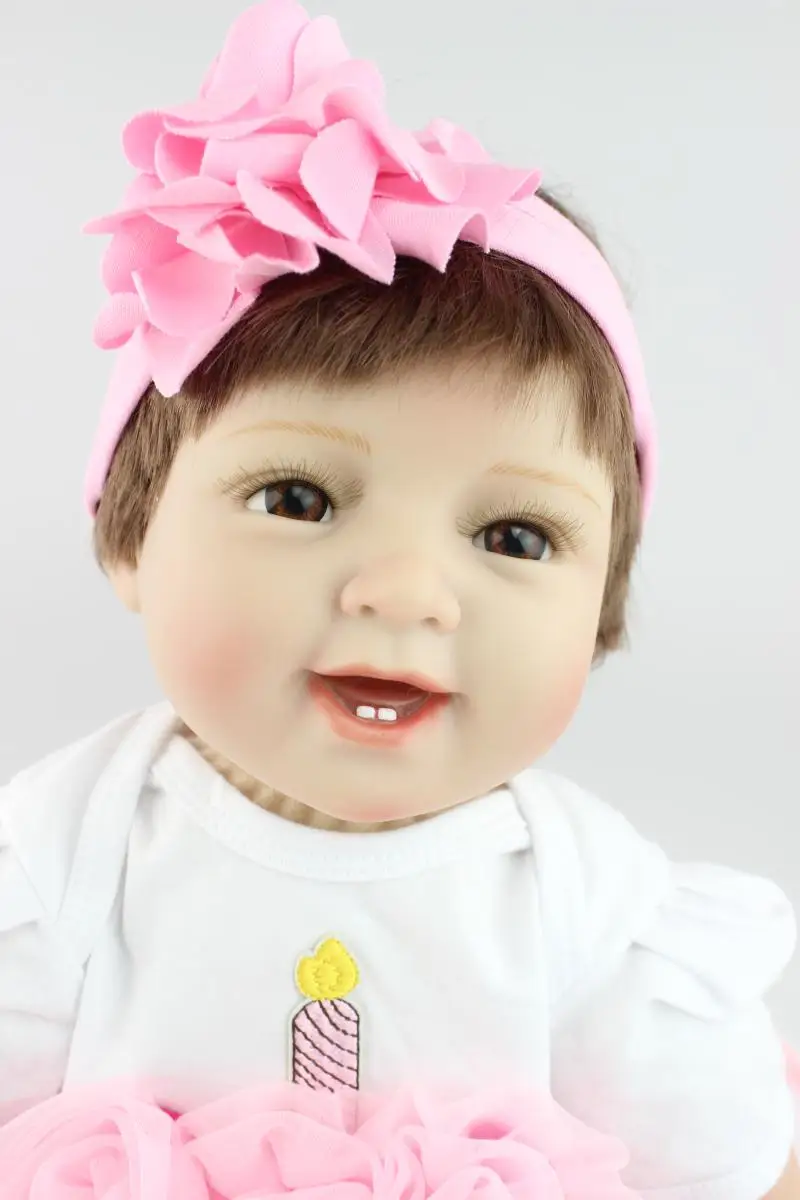Реалистичные силикона Reborn Baby Куклы мягкий виниловый девушка 22 &quotс магнитом