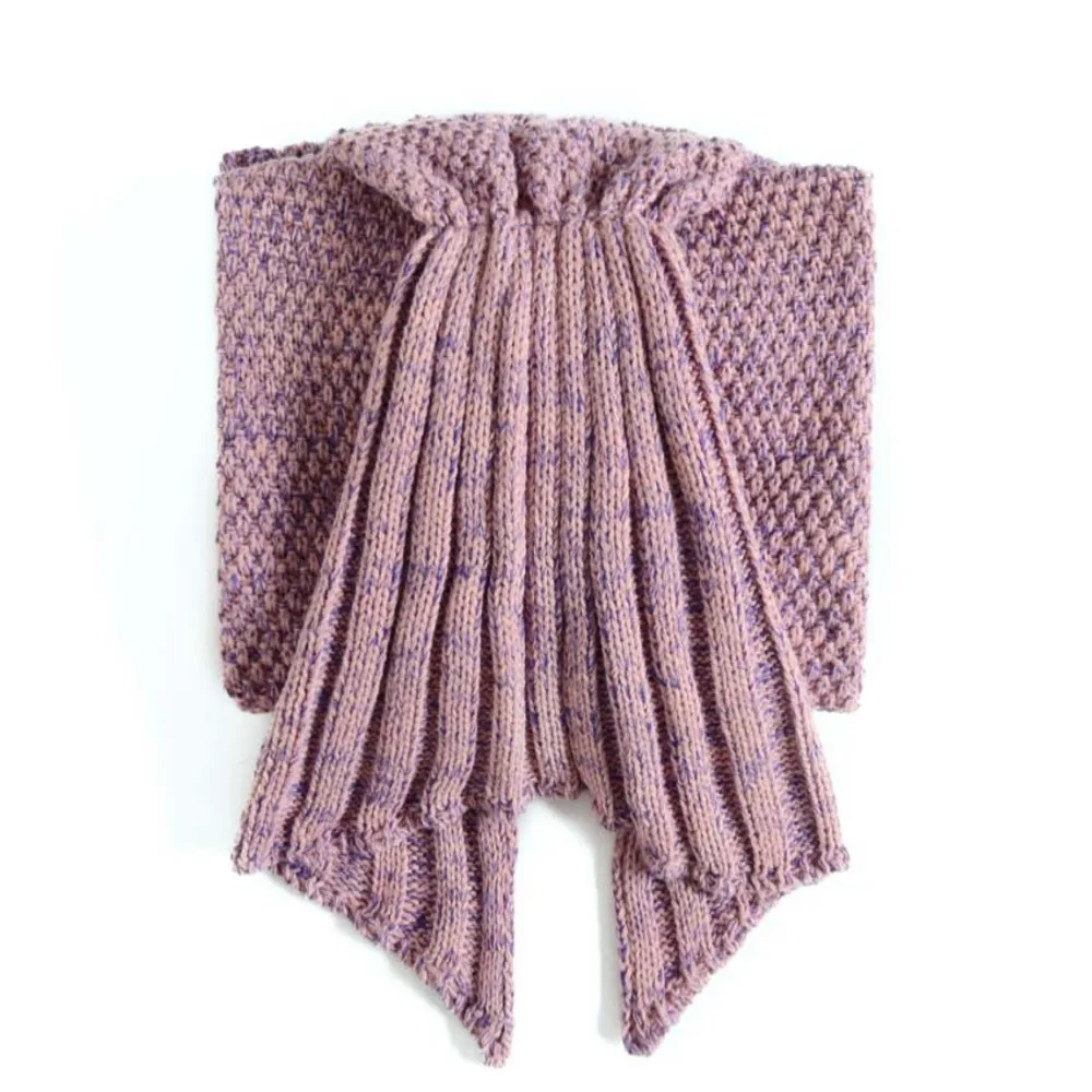 Весенние постельные принадлежности диван одеяло русалки шерсть вязание стиль