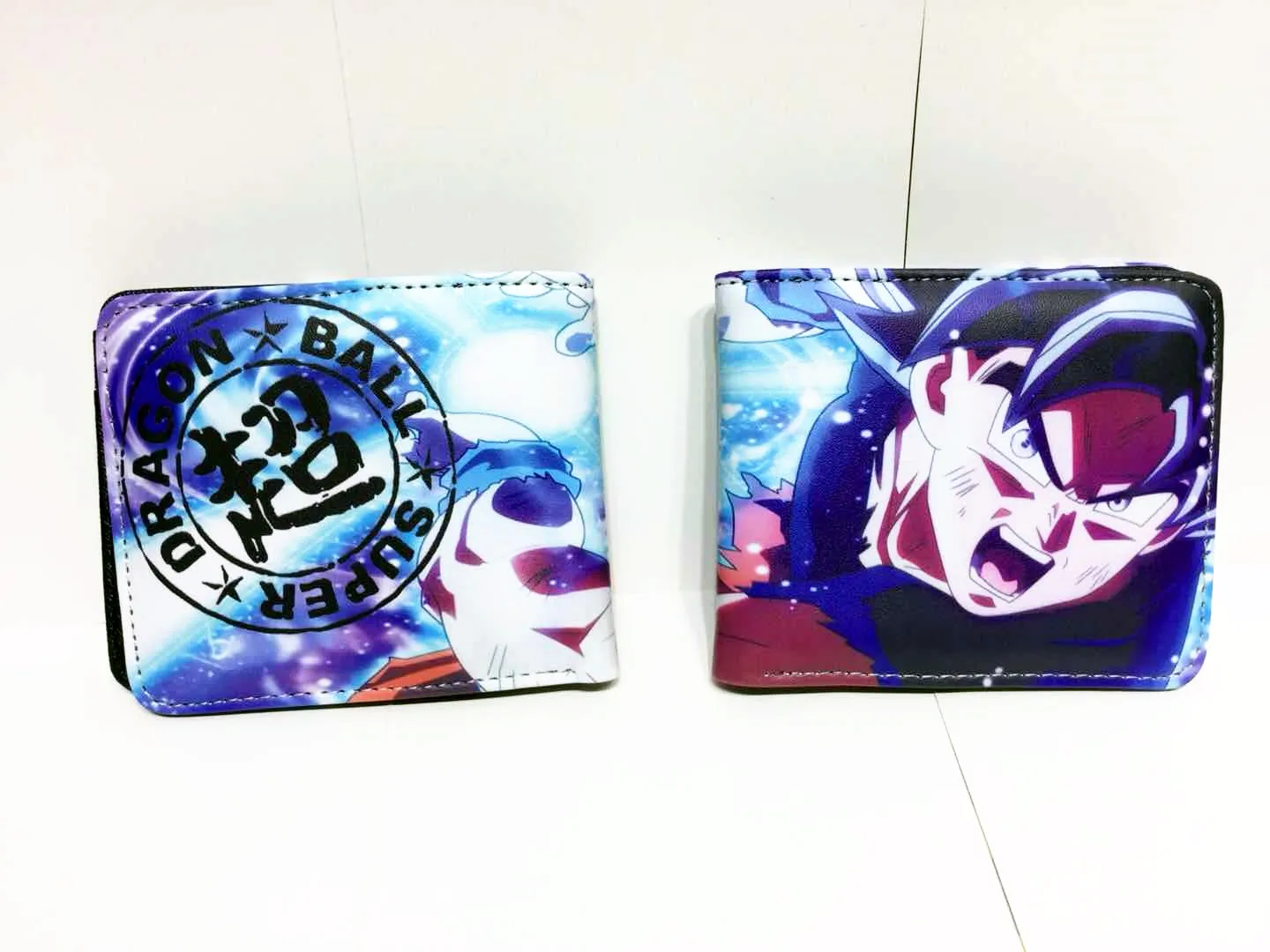 Аниме Dragon Ball и super Goku кошелек Pu короткий двойной фото держатель для карт для мужчин и женщин монета карман на молнии мультфильм сумочка с принтом