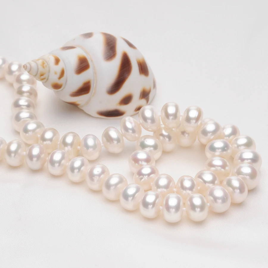 Ожерелье женское с натуральным пресноводным жемчугом 9 10 мм|necklaces for women|necklace