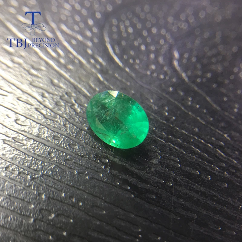 Tbj хороший цвет Замбия изумруд овар 5*7 мм 0 75 ct натуральный камень для золотые
