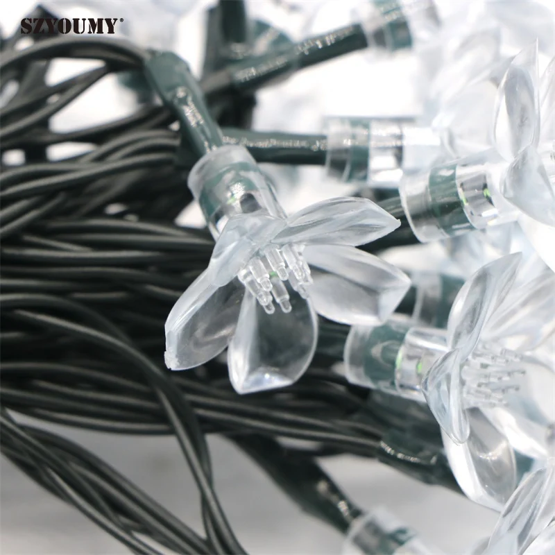 Уличная Праздничная Рождественская гирлянда на солнечной батарее SZYOUMY 7 м 50