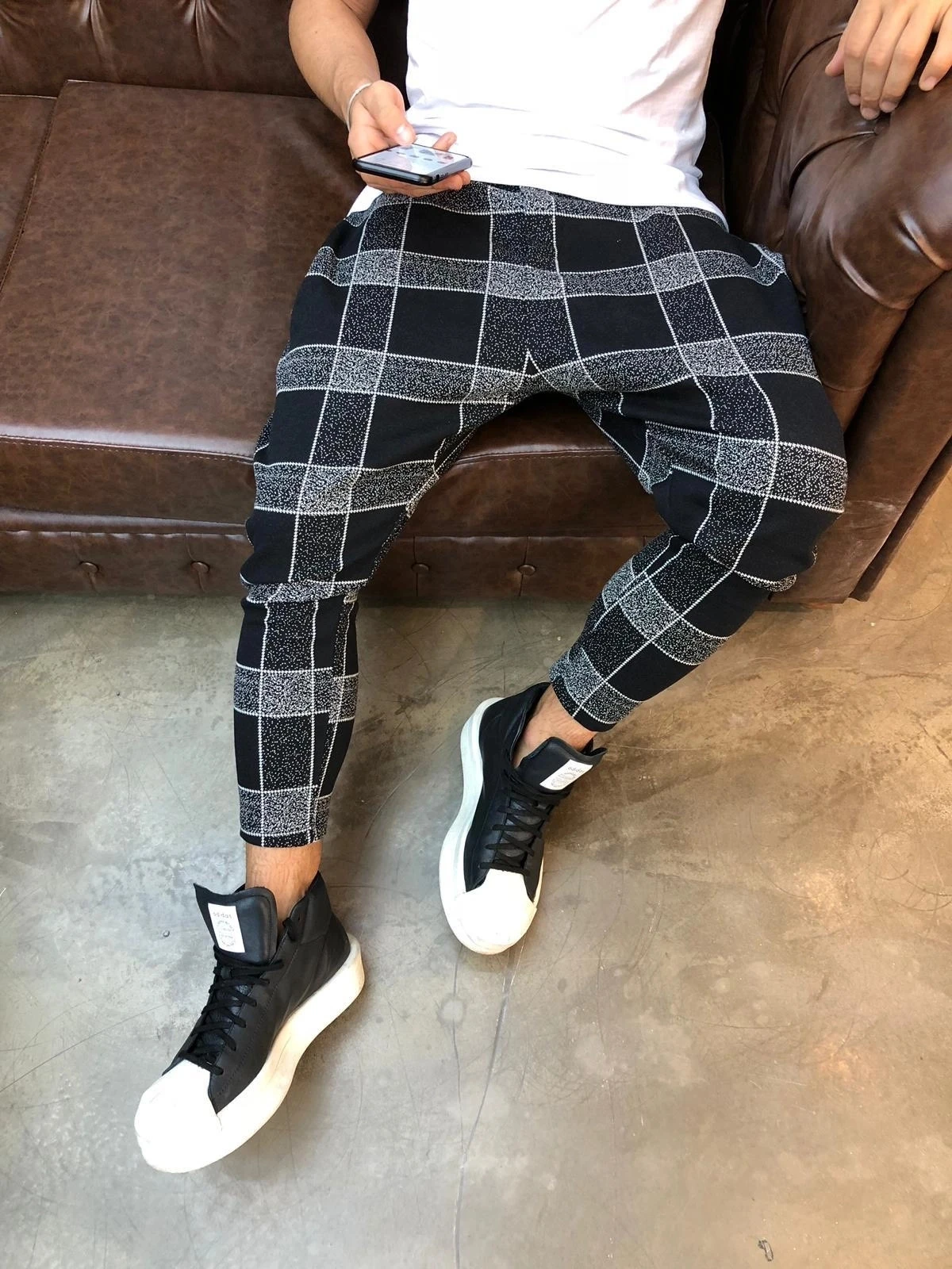 Для мужчин Slim Fit городской прямые брюки повседневное карандаш брюки для девочек грузовик для бега весна осень