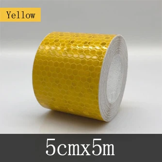 5cmx5m 5 см x 5 м Аксессуары для велосипеда светоотражающие наклейки на велосипед клейкая лента для безопасности велосипеда белый красный желтый отражающий наклейки на велосипед - Цвет: 5cmx5m