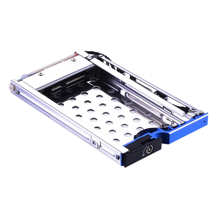 Blue Uneatop ST8210 2.5in SATA алюминий жёсткий диск случае 2.5 HDD/SSD корпус горячей замены 6 Гбит/с жесткий диск Mobile Rack с С замочком - Цвет: Blue