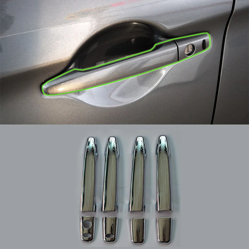 

car parts ABS chrome smart door handle cover 8pcs Car Styling accessories For Mitsubishi 2013 ASX