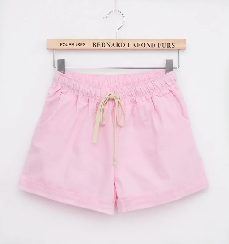 224Pink DANJEANER летние женские домашние повседневные хлопковые шорты с эластичной резинкой на талии шорты с принтом кота для самообработки шорты ярких цветов - Цвет: 224Pink