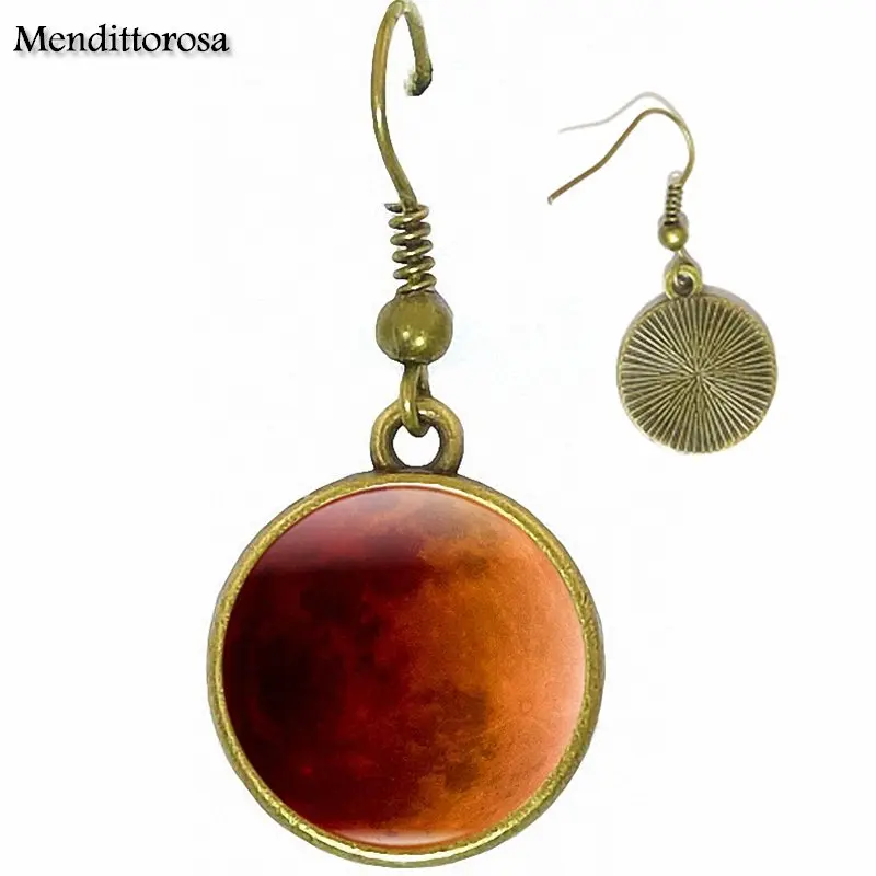 Для рождественского подарка стеклянные серьги-клипсы цвета