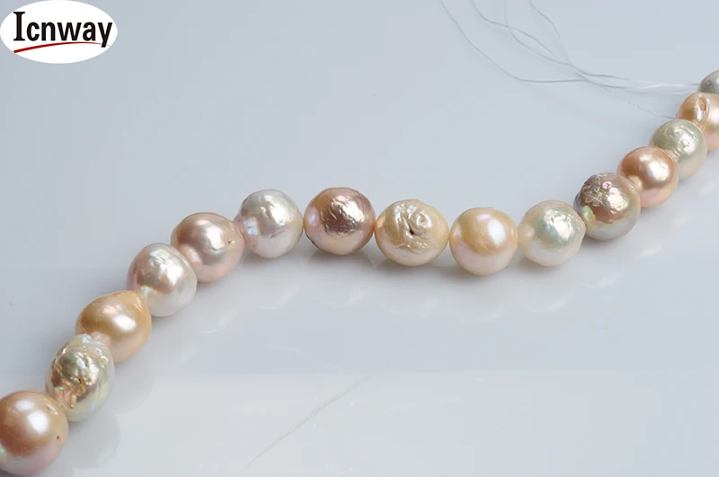 

FreeShipping Natural AA white pink lavender baroque Edison Freshwater Pearl 12-13mm 15inches DIY necklace bracelet Wholesale